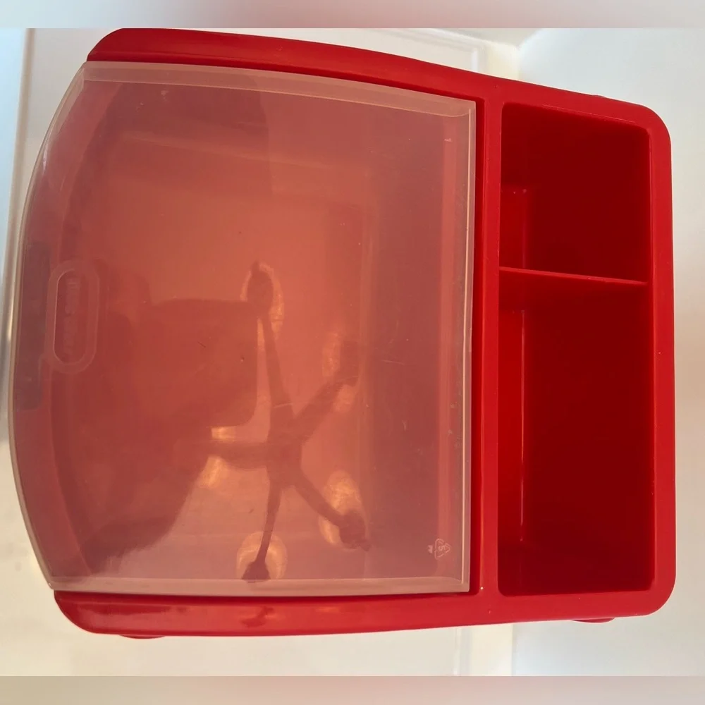 Vintage Three Drawer Desktop Organizer and Covered Compartment by Little Tikes.